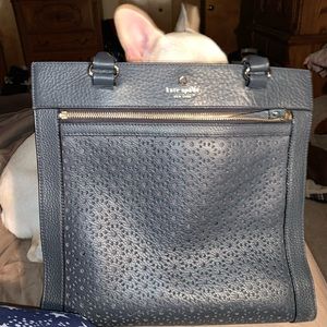 Kate Spade Grey-Blue Satchel & MATCHING WALLET!!!